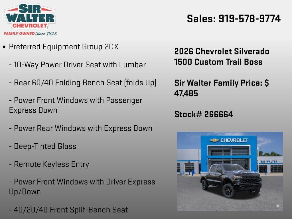 new 2026 Chevrolet Silverado 1500 car, priced at $47,485