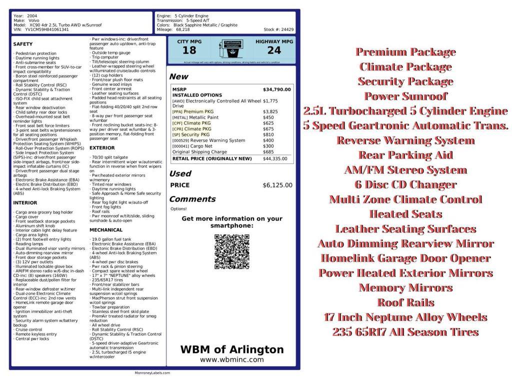 used 2004 Volvo XC90 car, priced at $4,995