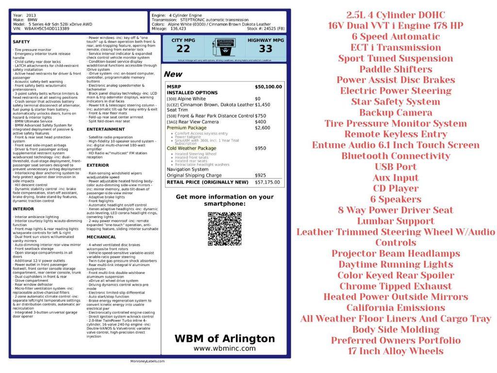 used 2013 BMW 528 car, priced at $7,895