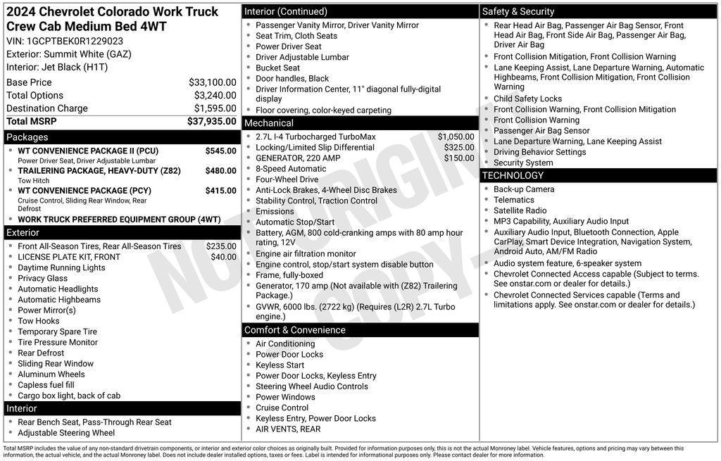 used 2024 Chevrolet Colorado car, priced at $31,110