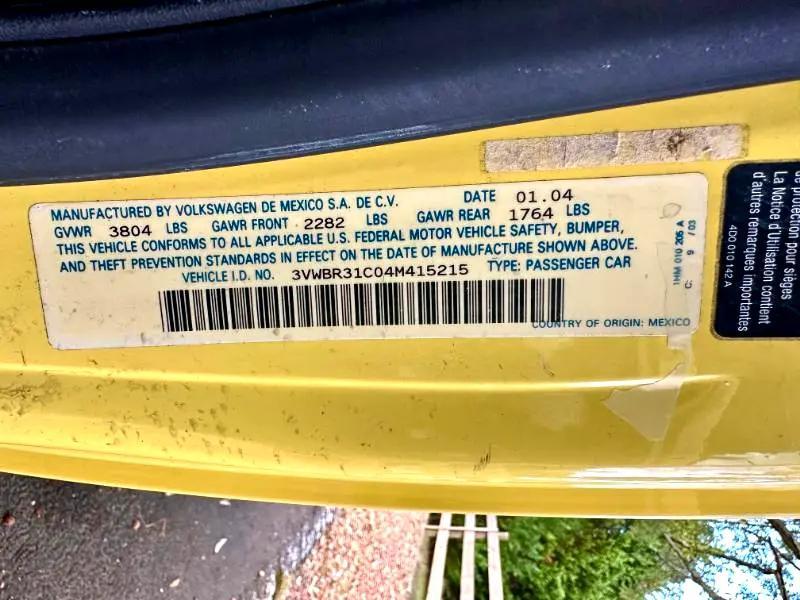 used 2004 Volkswagen New Beetle car, priced at $4,500