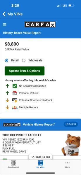 used 2003 Chevrolet Tahoe car, priced at $4,950