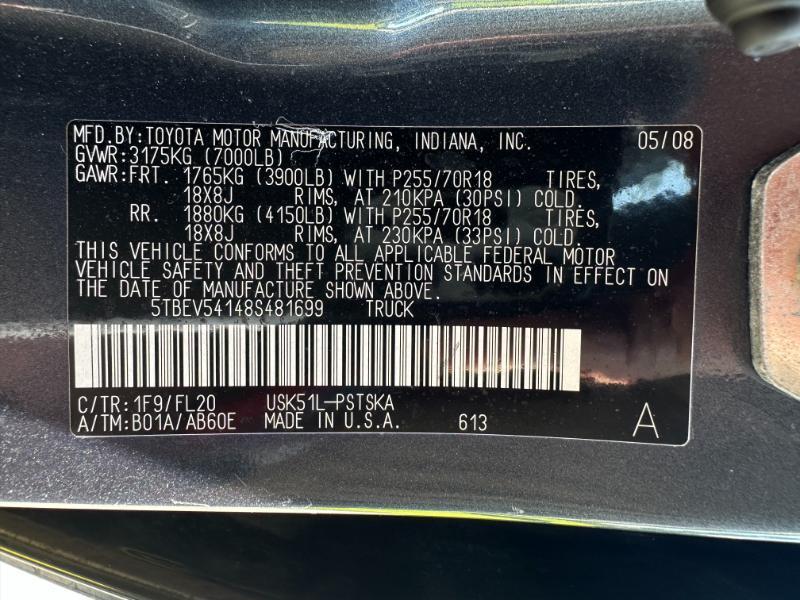 used 2008 Toyota Tundra car, priced at $6,500