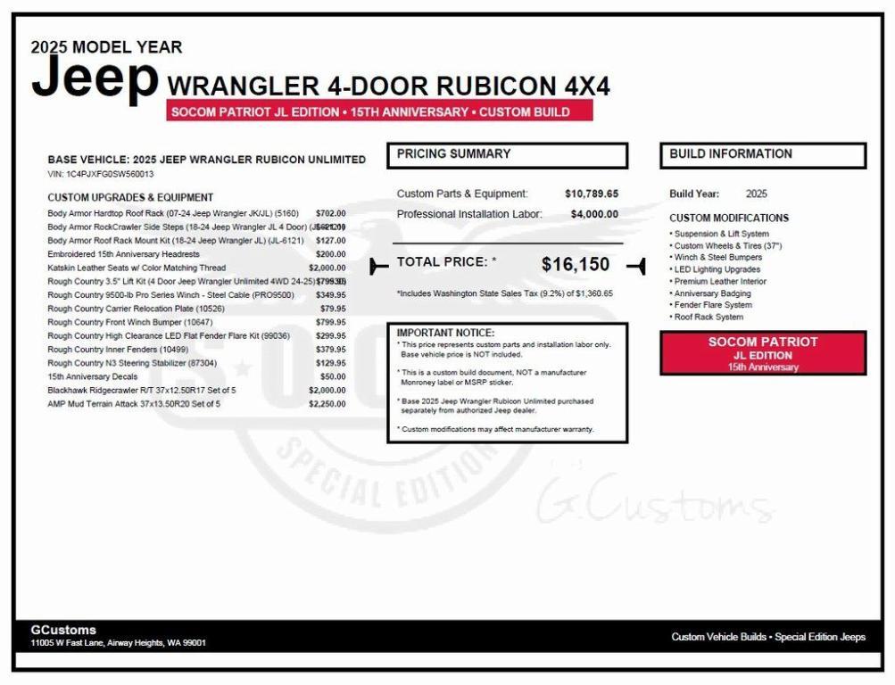 used 2025 Jeep Wrangler car, priced at $59,495