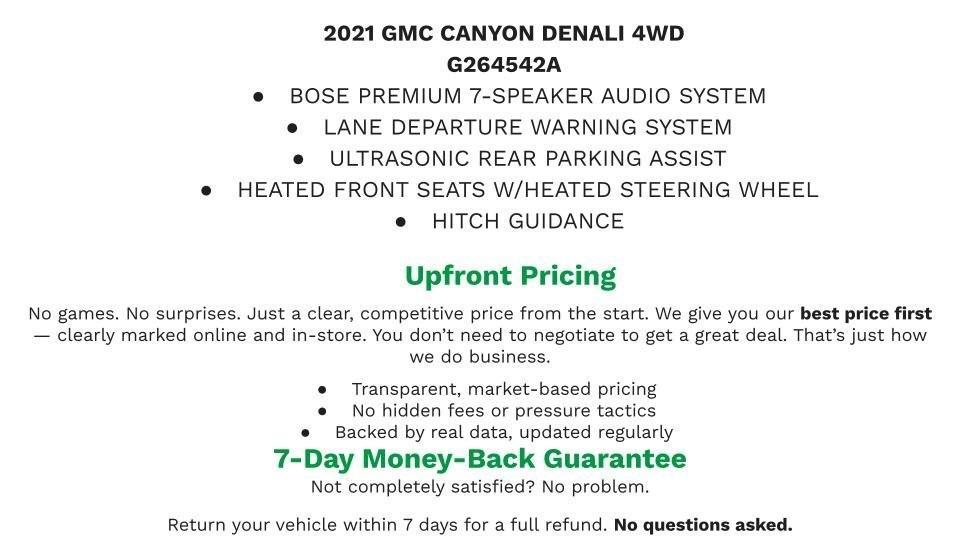 used 2021 GMC Canyon car, priced at $29,552