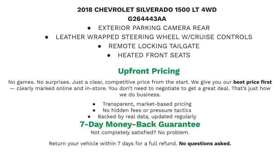 used 2018 Chevrolet Silverado 1500 car, priced at $21,715