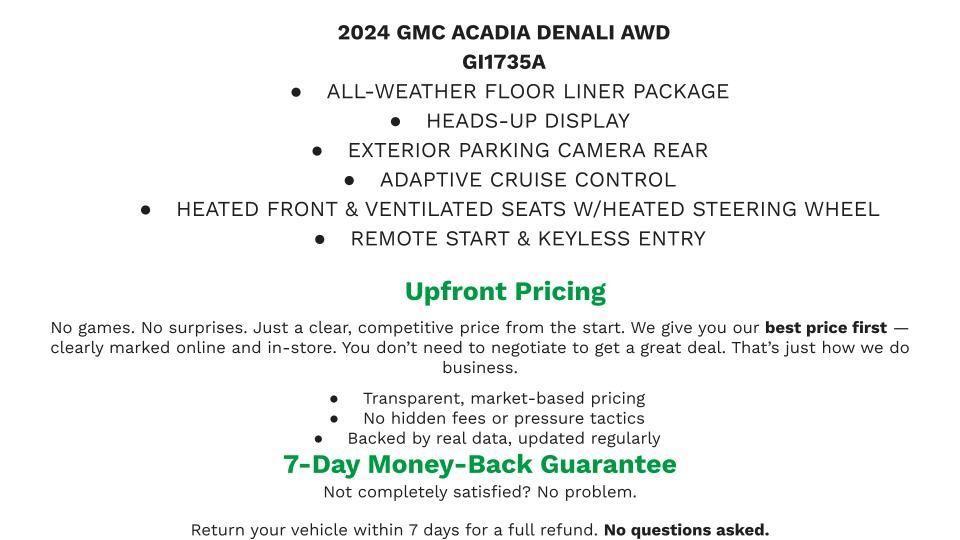 used 2024 GMC Acadia car, priced at $47,423