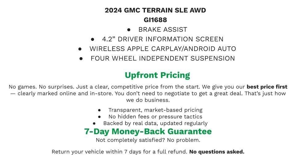used 2024 GMC Terrain car, priced at $21,358