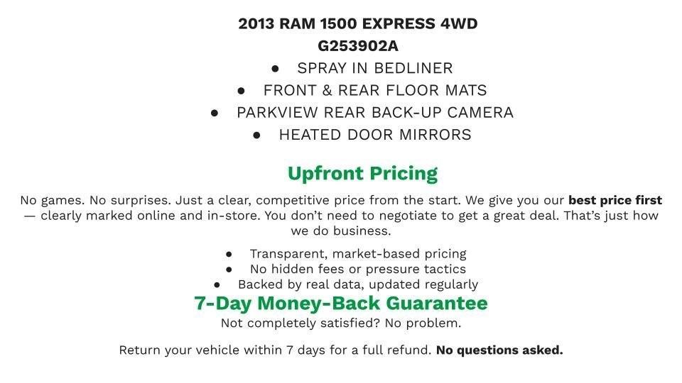 used 2013 Ram 1500 car, priced at $15,998