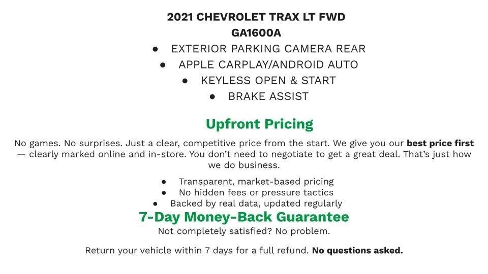 used 2021 Chevrolet Trax car, priced at $12,326
