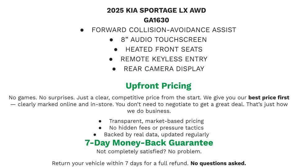 used 2025 Kia Sportage car, priced at $23,046