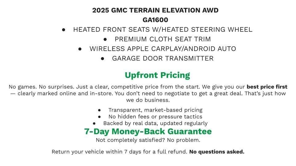 used 2025 GMC Terrain car, priced at $27,540