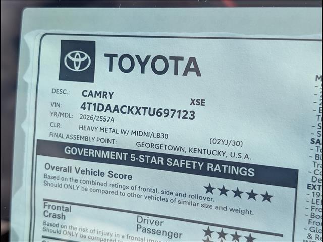 new 2026 Toyota Camry car, priced at $42,729