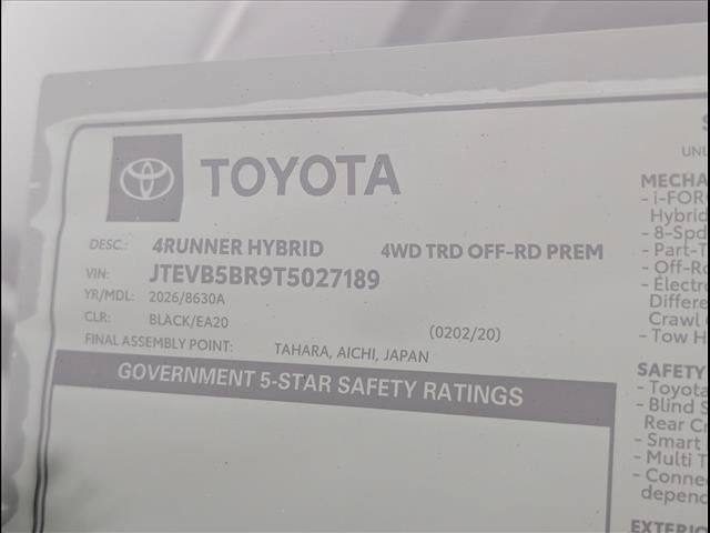 new 2026 Toyota 4Runner car, priced at $65,923