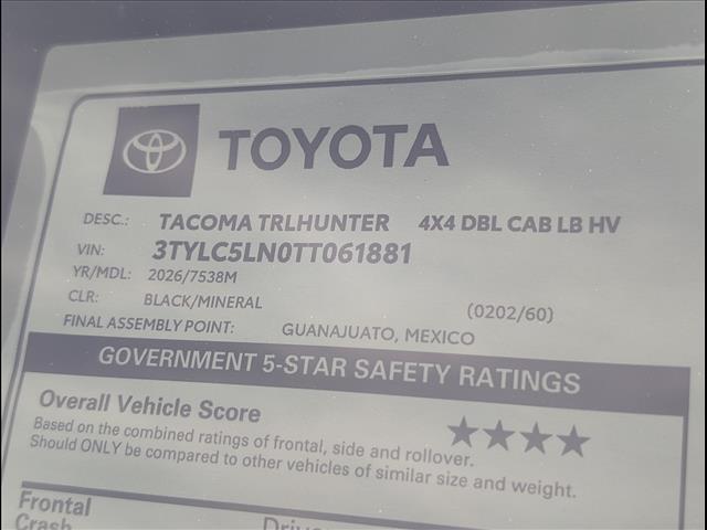 new 2026 Toyota Tacoma Hybrid car, priced at $64,755