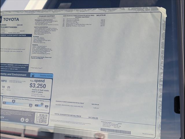 new 2026 Toyota 4Runner car, priced at $49,052