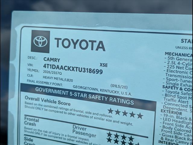 new 2026 Toyota Camry car, priced at $44,878