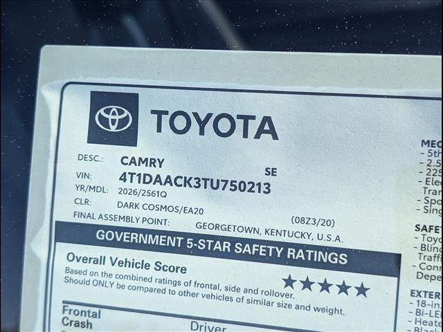 new 2026 Toyota Camry car, priced at $37,853