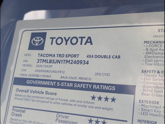 new 2026 Toyota Tacoma car, priced at $52,180