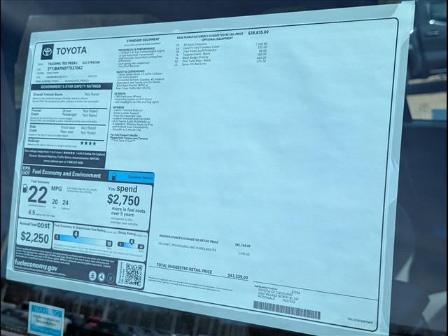 new 2026 Toyota Tacoma car, priced at $41,883