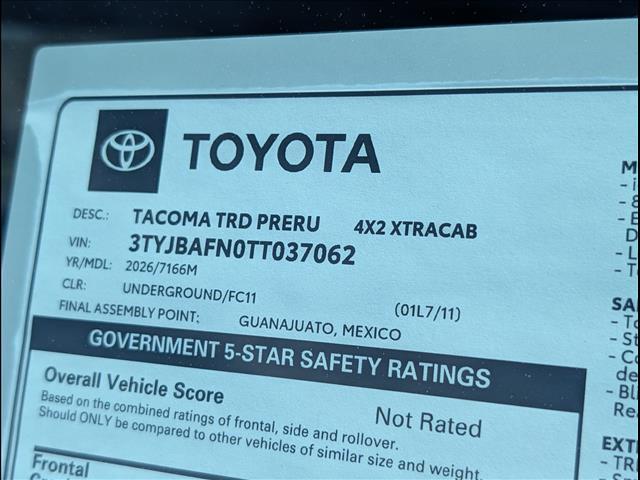 new 2026 Toyota Tacoma car, priced at $41,883