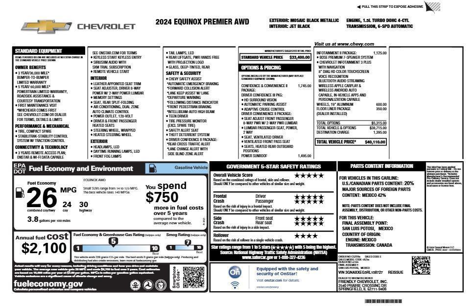 used 2024 Chevrolet Equinox car, priced at $23,154