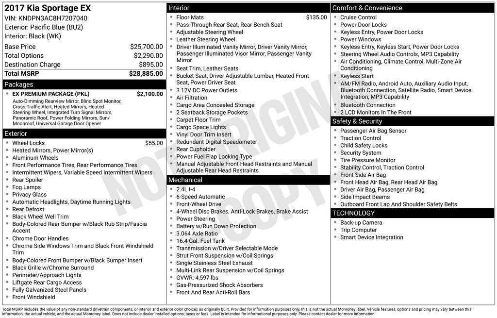 used 2017 Kia Sportage car, priced at $13,482