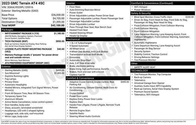used 2023 GMC Terrain car, priced at $28,997