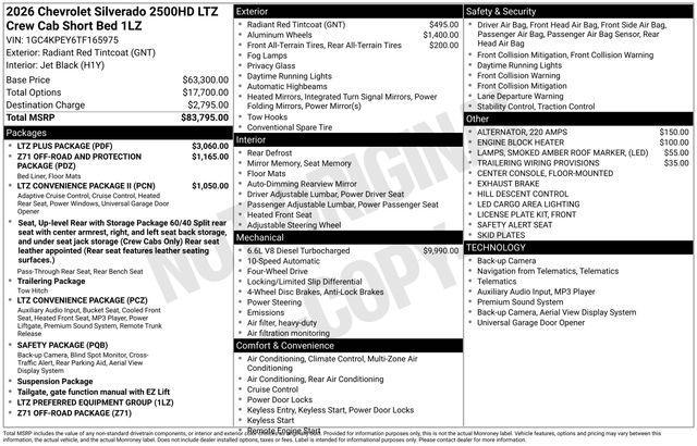 used 2026 Chevrolet Silverado 2500 car, priced at $75,997