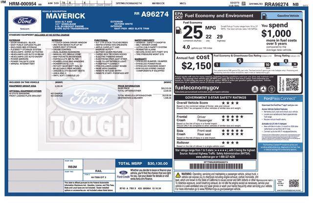 used 2024 Ford Maverick car, priced at $27,652