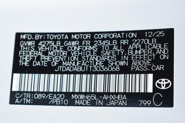 new 2026 Toyota Prius car, priced at $37,131