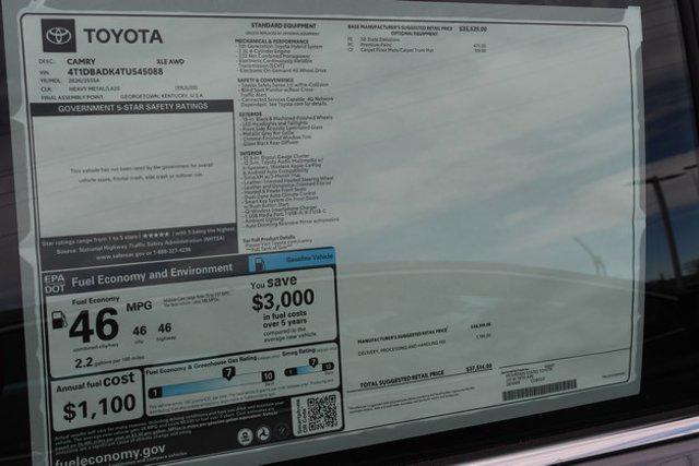 new 2026 Toyota Camry car, priced at $35,862