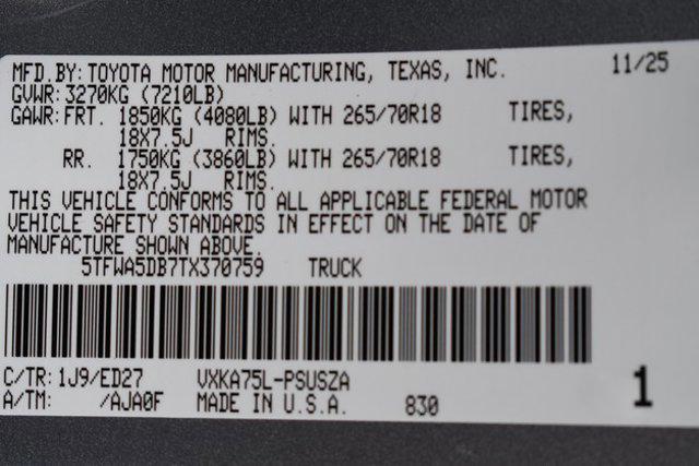 new 2026 Toyota Tundra car, priced at $63,261