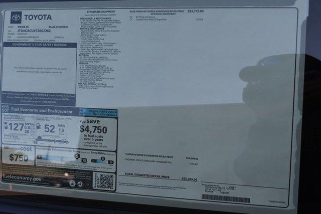 new 2026 Toyota Prius Plug-In Hybrid car, priced at $34,682