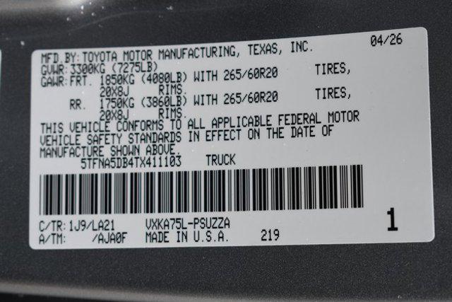 new 2026 Toyota Tundra car, priced at $67,191