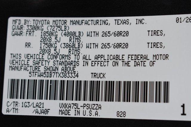 new 2026 Toyota Tundra car, priced at $68,651