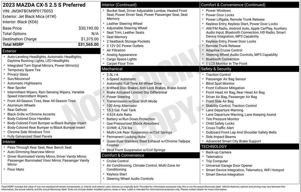 used 2023 Mazda CX-5 car, priced at $26,121