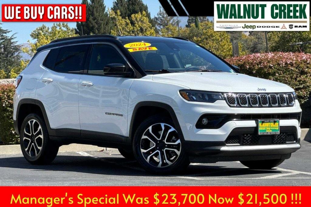 used 2024 Jeep Compass car, priced at $21,500