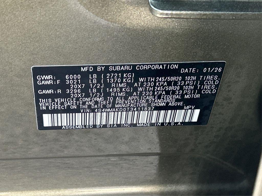 new 2026 Subaru Ascent car, priced at $49,760