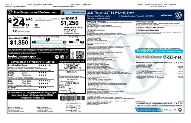 used 2023 Volkswagen Tiguan car, priced at $26,571