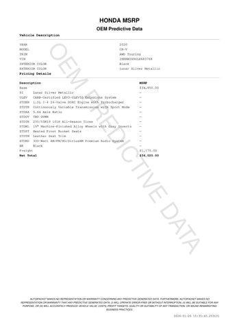 used 2020 Honda CR-V car, priced at $26,971