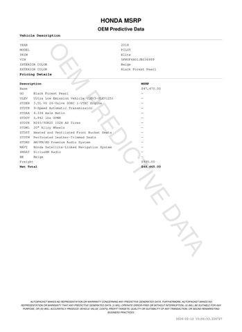 used 2018 Honda Pilot car, priced at $22,774