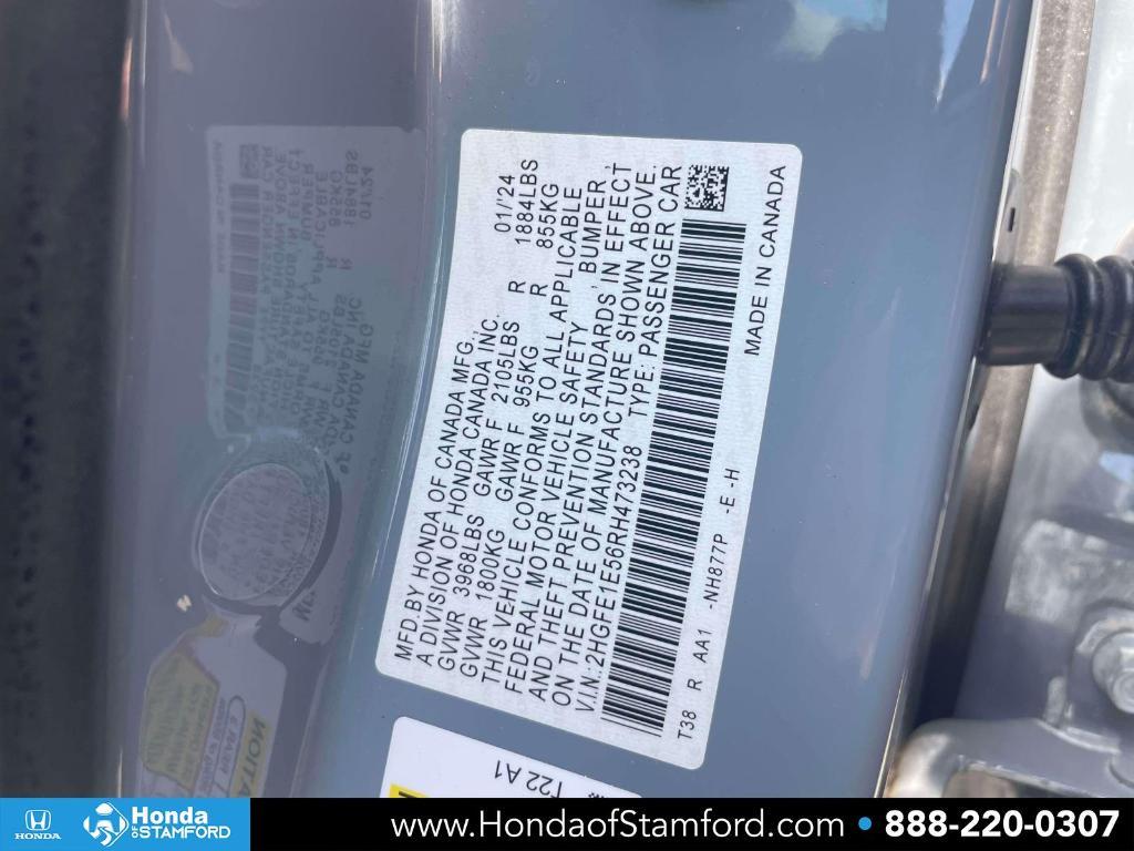 used 2024 Honda Civic Si car, priced at $29,995