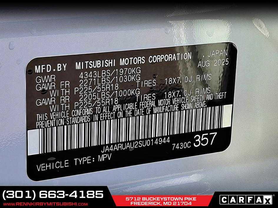 new 2025 Mitsubishi Outlander Sport car, priced at $25,300