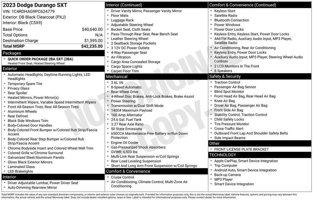 used 2023 Dodge Durango car, priced at $22,950