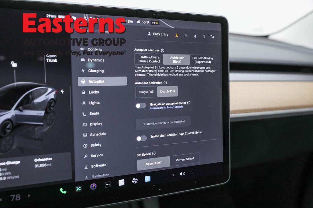 used 2023 Tesla Model 3 car, priced at $24,350