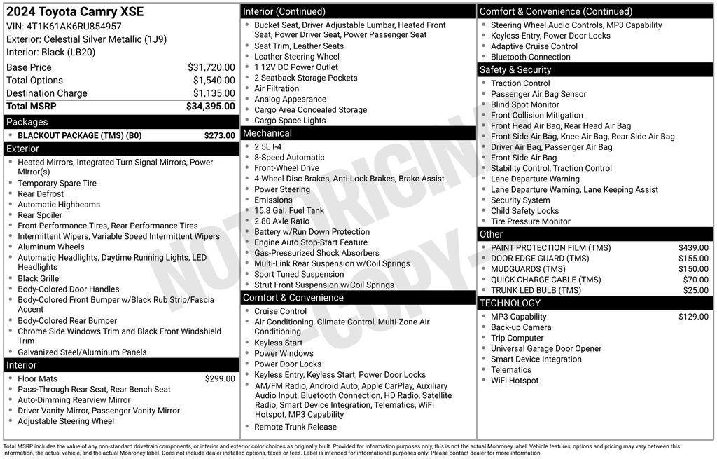 used 2024 Toyota Camry car, priced at $26,590