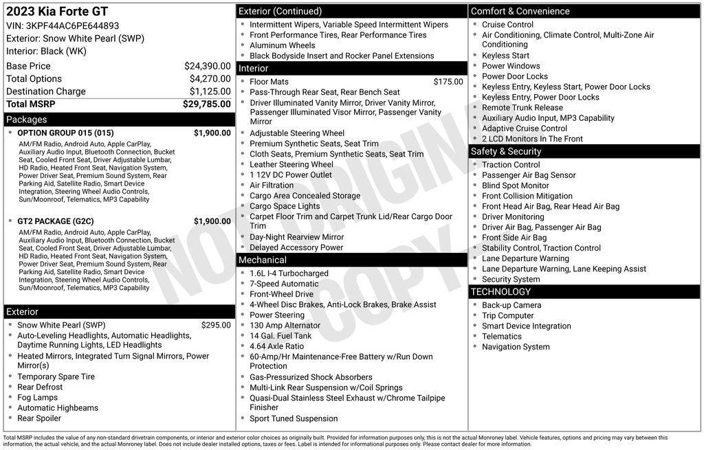 used 2023 Kia Forte car, priced at $21,749