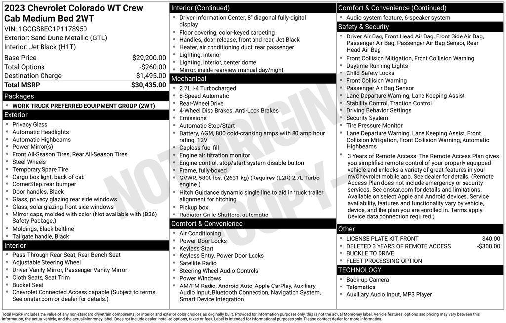 used 2023 Chevrolet Colorado car, priced at $25,490