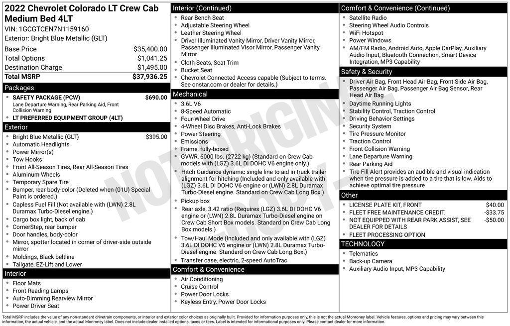 used 2022 Chevrolet Colorado car, priced at $29,949